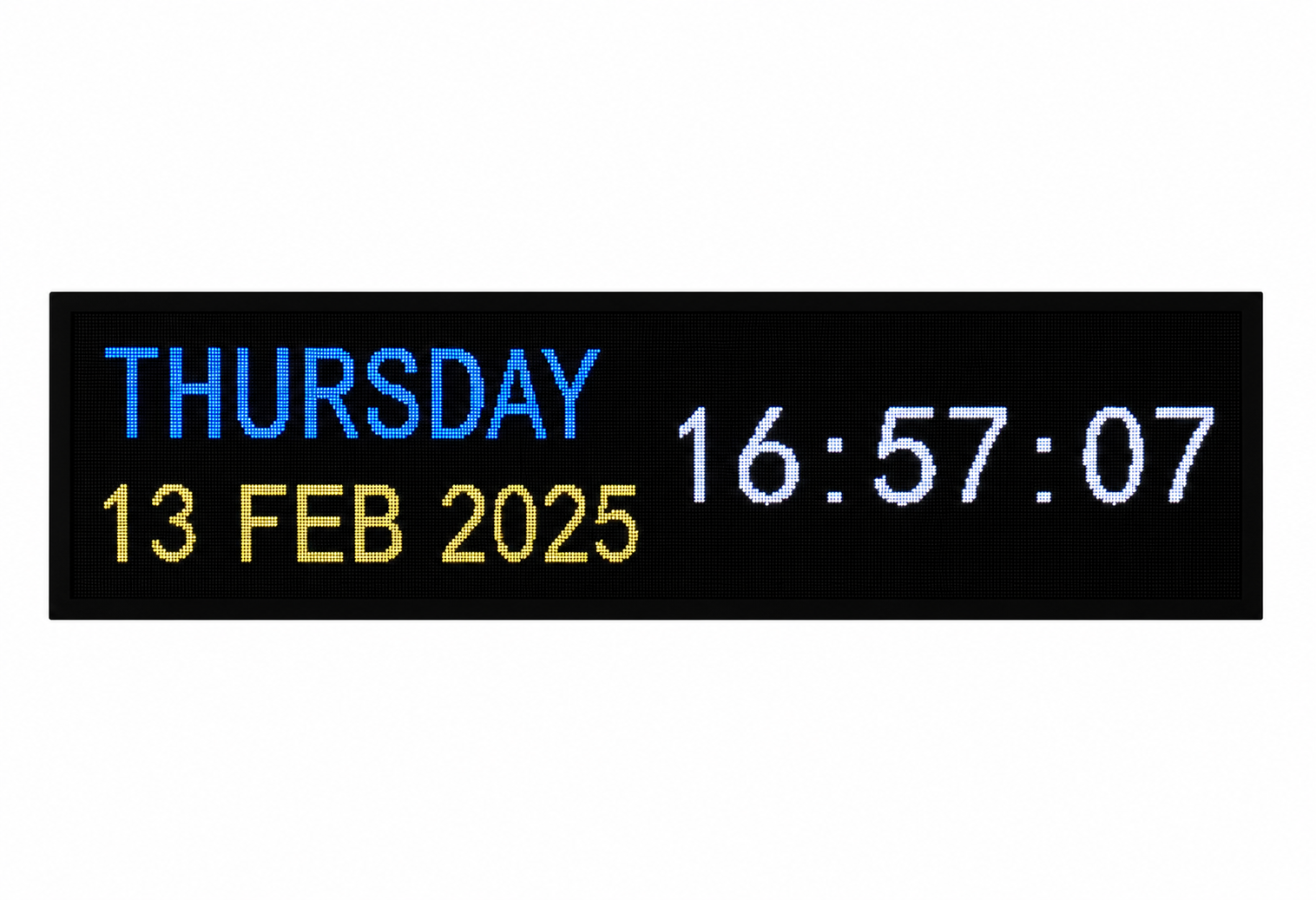 DZ1867 English full-colour dot-matrix synchronized wall clock